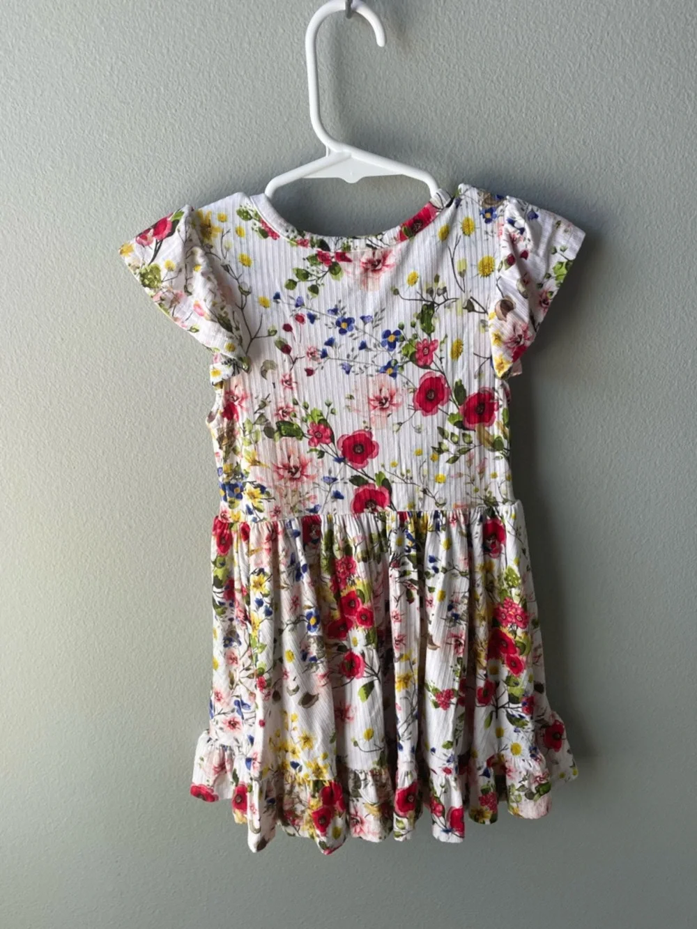 Posh Peanut Barbara Cap Sleeve Ruffled Twirl Dress - Bamboo Ribbed Fabric - Picture 5 of 6